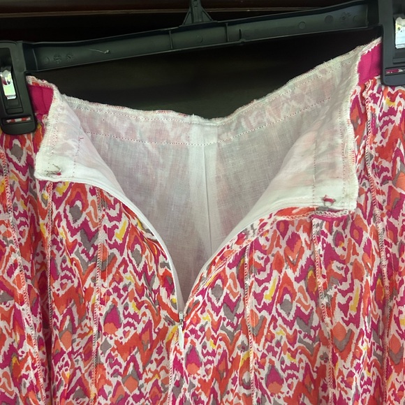 Y2K FOCUS LIFESTYLE Ikat Print Gathered Midi Skirt Indie Sleeze Boho Artsy Sz 10 - Picture 9 of 14